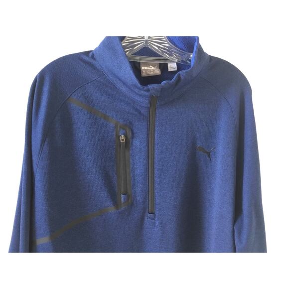 Puma Half Zip Golf Blue Dry Cell Pullover Mens size XXL - Picture 2 of 5